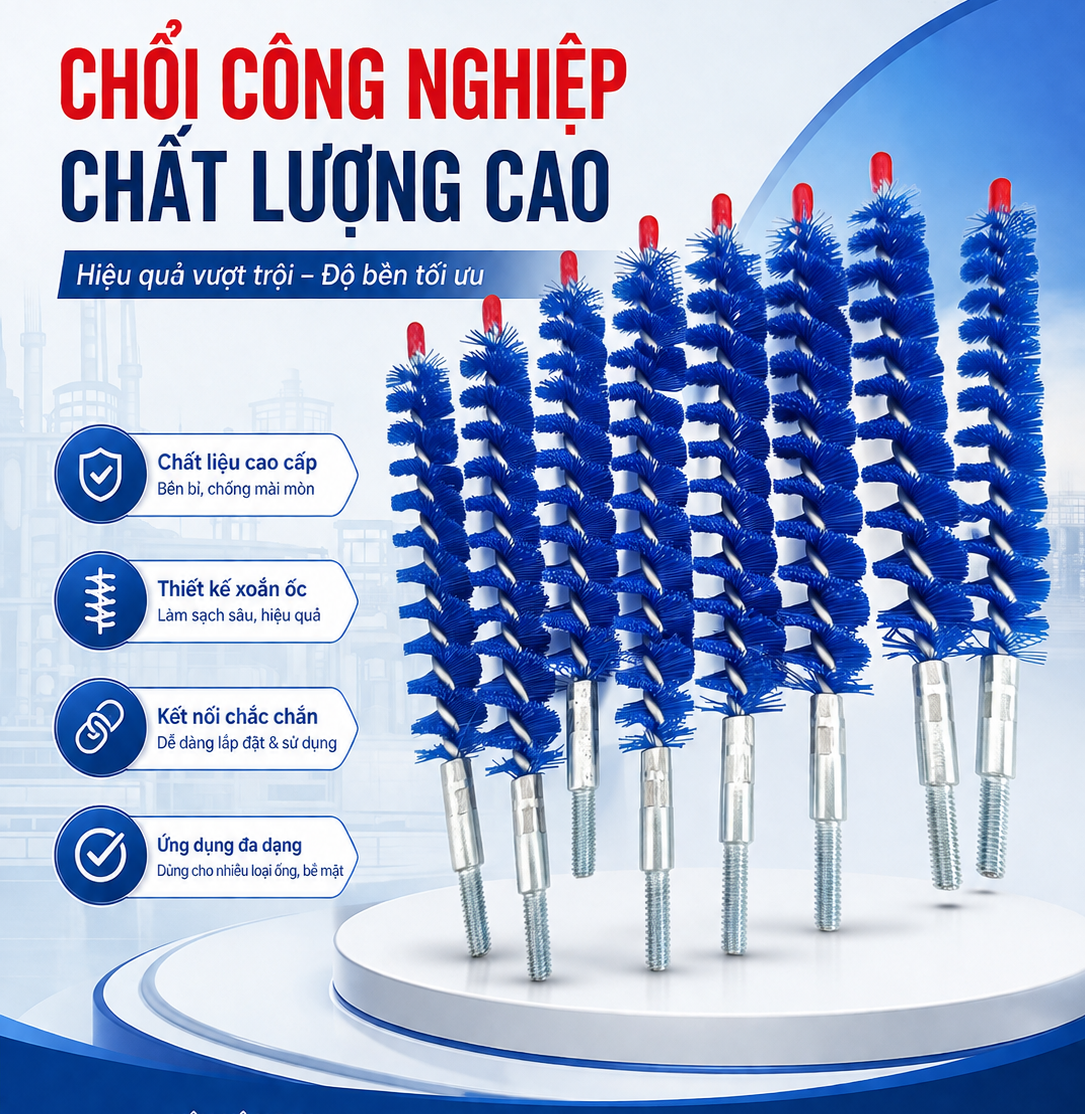 Chổi Cước Vệ Sinh Đường Ống Đồng Bình Ngưng Chiller, Nồi Hơi